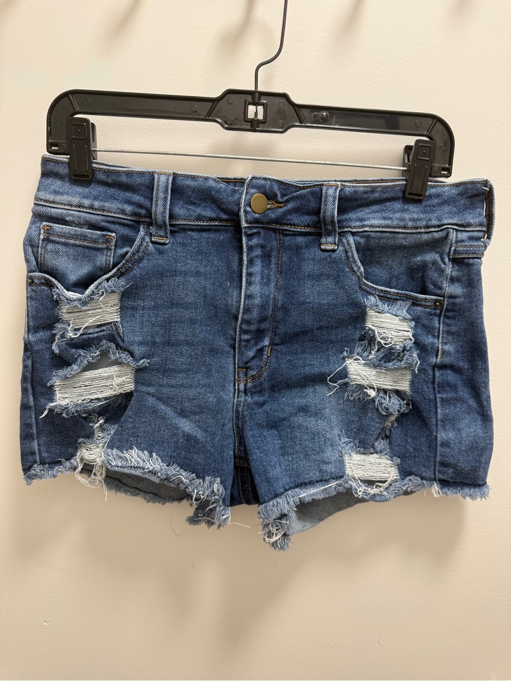 Zili Women's Distressed Denim Jean Shorts - Blue